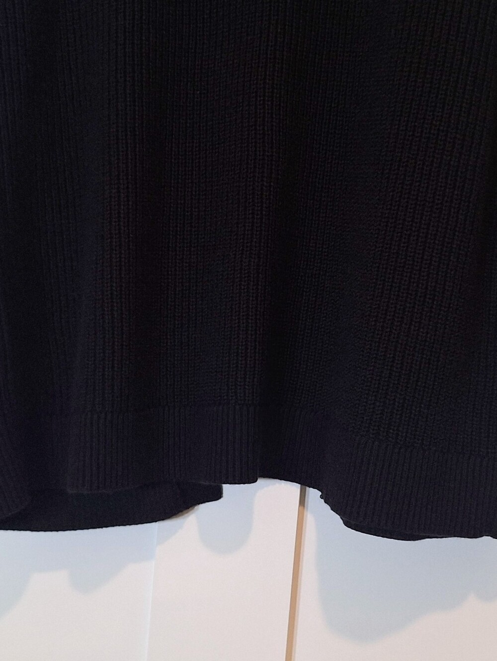 Loft Cardigan Grandpa Style Button Down Knit Sweater Stretch Pockets Black XL - Picture 12 of 13
